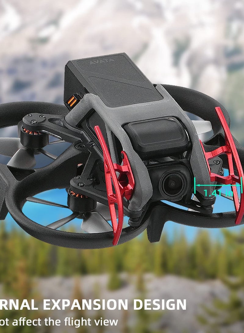 Excefore Gimbal Bumper for DJI Avata,PTZ Protect Bar Aluminum Alloy Anti-Collision Camera Guard FPV Drone Accessories, Red - Image 4