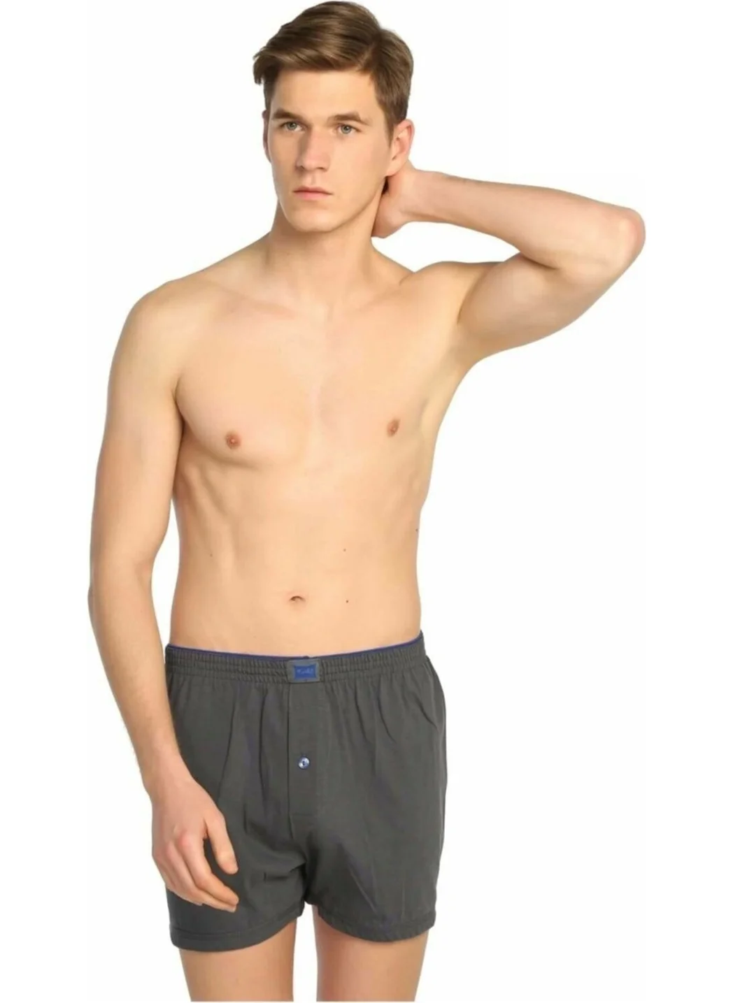 Tutku 2 Pieces Smoked Color Towel Waist Boxer