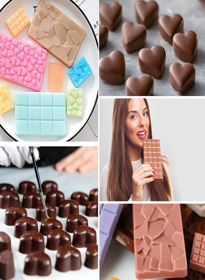 MoldBerry Silicone Chocolate Mould Set | Heart Shape Chocolate Mold & Break Apart Chocolate Bar Mold | Food Grade Flexible Silicone Candy Jelly Mould for Home Bakers & Chocolatiers | Pack 2 - Image 4