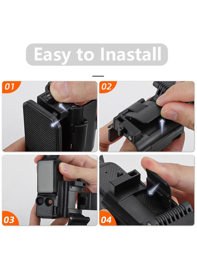 VKL - Magnetic Mount Stand Compatible with DJI Osmo Pocket 3, Holder Expansion Adapter Mount Bracket Accessories Adjustable Clip Clamp Mount with Expand Frame - Image 1
