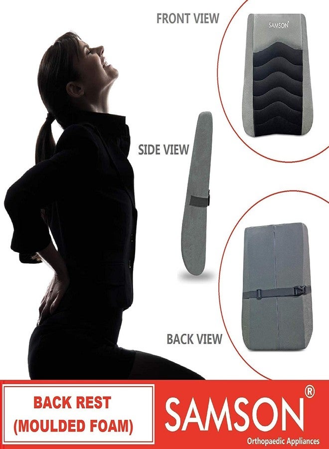 Samson Orthotics Orthopedically Designed Lumbar Support Cushion with High-Density Moulded Foam Back Rest for Office Chair, Car Seat, Sofa for Men and Women - Image 2