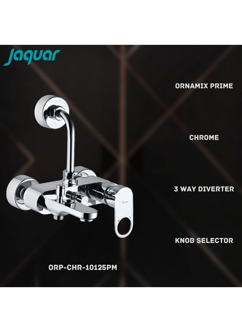 jaquar JAQUAR ORNAMIX Prime Series Normal Flow Exposed Part Kit 3 Way Diverter Chrome ORP10125PM Connections Only to Spout Overhead Shower Hand Shower Wall Mounted Knob Selector with Button  - Image 3