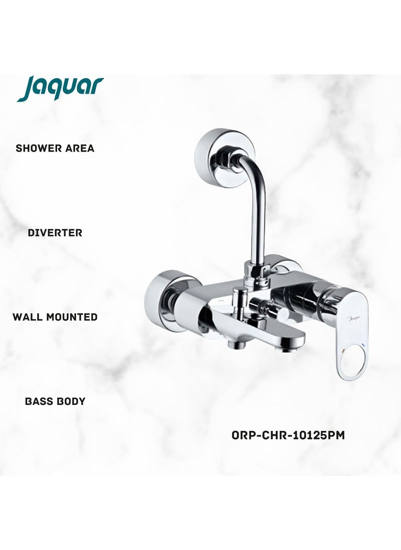 jaquar JAQUAR ORNAMIX Prime Series Normal Flow Exposed Part Kit 3 Way Diverter Chrome ORP10125PM Connections Only to Spout Overhead Shower Hand Shower Wall Mounted Knob Selector with Button  - Image 2