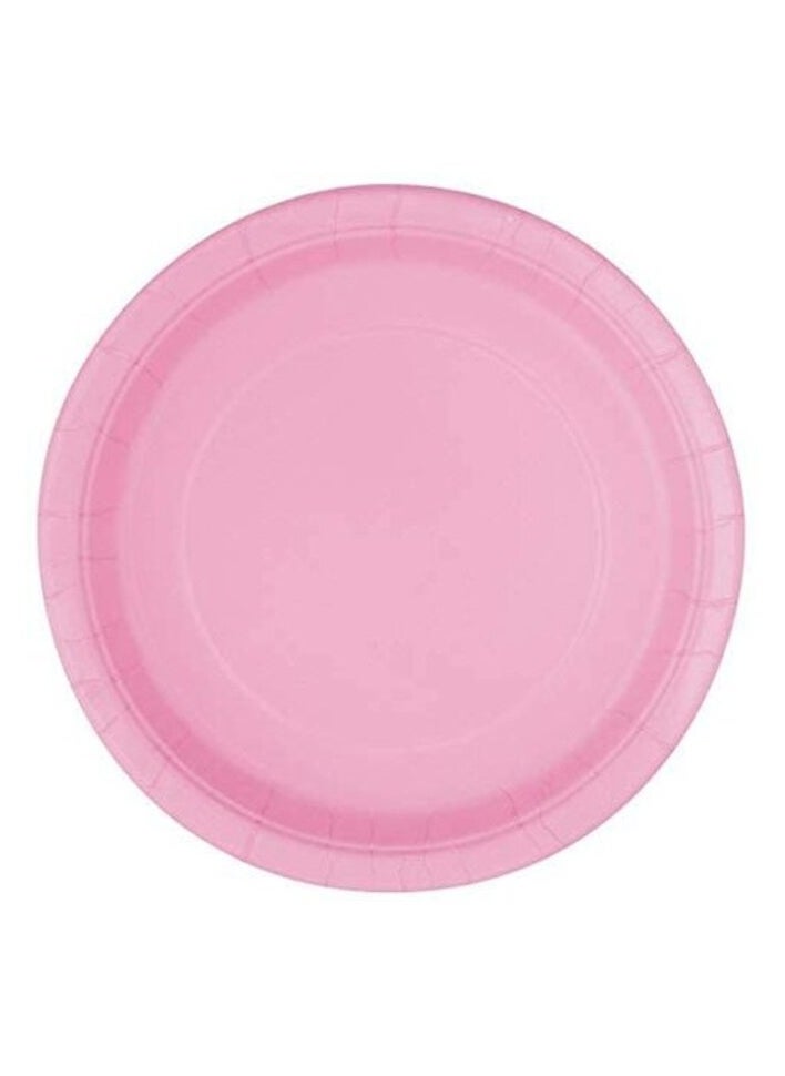 Party Time Party Time 12-Pieces 9" Pink Paper Plate Disposable Tableware for Wedding Birthday Anniversary Themed Party Occasion Party Supplies 