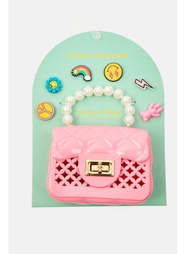 Willow & Ruby A Little Obsessed Charm It Cross Body Bag, Pink Combo  - Image 1