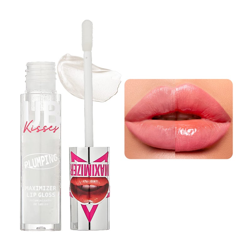 Ruby Kisses Plumping Lip Gloss â€“ Hydrating, Voluminous, High-Shine, Cruelty-Free Lip Plumper, Smoothing, Instinct Lip Maximizer, 4 Colors, 0.15 FL oz. (CLEAR) - Image 1