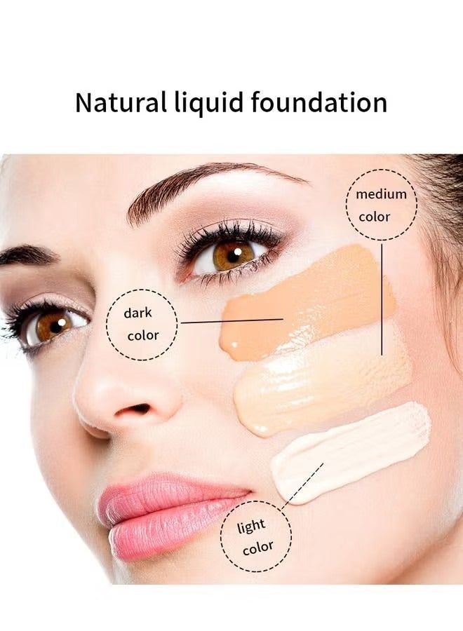 Julystar Matte Non Porous Foundation, Long Lasting Natural Lightweight Moisturizing Concealer, Oil Control Foundation 30ml, Classic Ivory #02 - Image 5