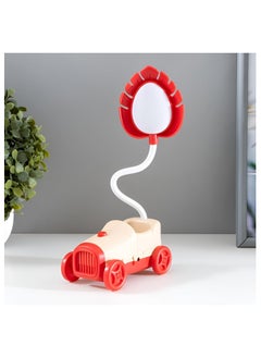 Generic Car Shape Rechargeable LED Table Lamp, Adjustable Study Desk Lamp, LED Table Reading Light and Night Light for Kids Room with Pen Holder and Writing Instruments (Green x Beige)  - Image 5