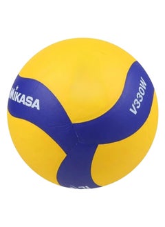 Mikasa Official Size 5 Volleyball |FIVB Approved | Nylon Wound Core| 18-Panel Aerodynamic Design | Durable Composite Cover | Indoor Outdoor Professional Training Ball | Blue & Yellow  - Image 1