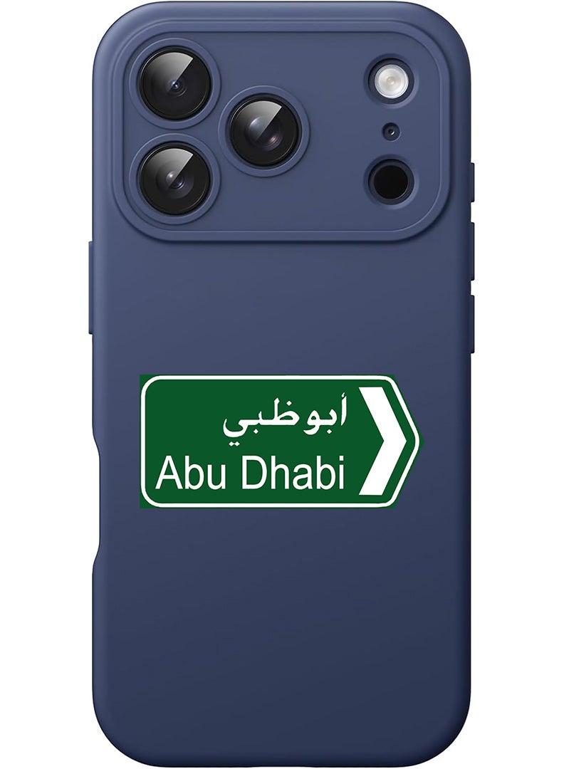 Theodor Protective Slim Fit Case Liquid Silicone Cover with Full Body Protection Anti-Scratch Shockproof Case For Apple iPhone 17 Pro Max (Blue) abudhabi sign board - Image 1