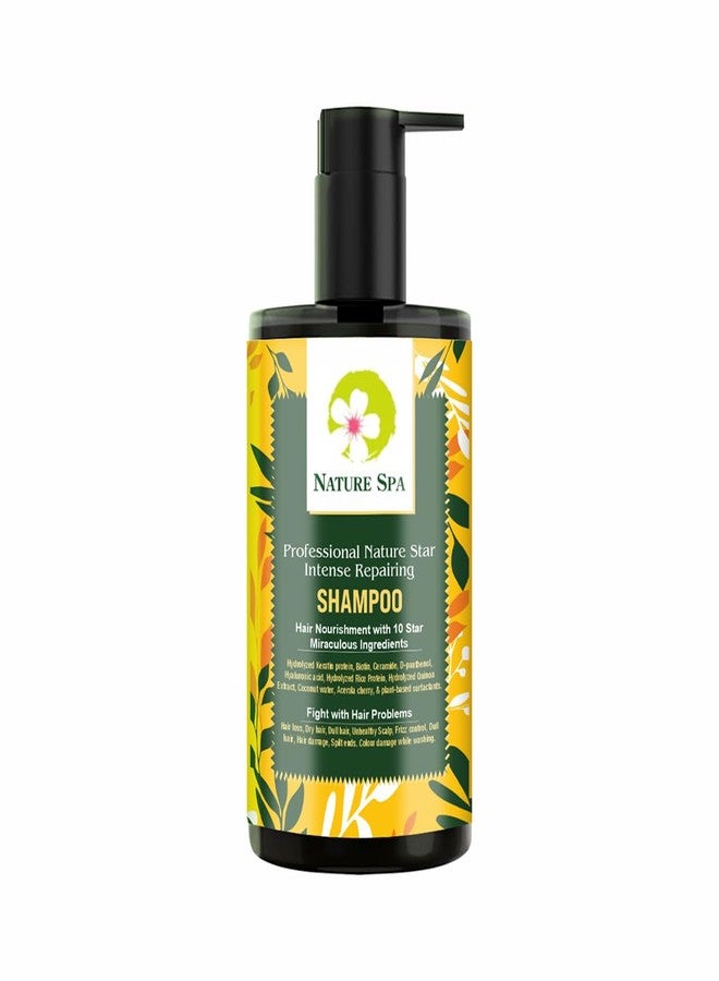 NATURE SPA شامبو ناتشر سبا المضاد لتساقط الشعر | تحكم في تساقط الشعر ١٠ أضعاف مع الكيراتين والبيوتين والسيراميد وحمض الهيالورونيك وبروتين الأرز وماء جوز الهند | يُصلح الشعر الجاف والباهت والمجعد | يقلل تساقط الشعر بنسبة تصل إلى ٩٩٪ ويعزز نموه | مُختبر من قبل أطباء الجلدية | خالٍ من الكبريتات والبارابين | شامبو نباتي لم يُختبر على الحيوانات، غني بمواد فعالة سطحية مشتقة من الطبيعة | للرجال والنساء | ٣٠٠ مل - Image 1