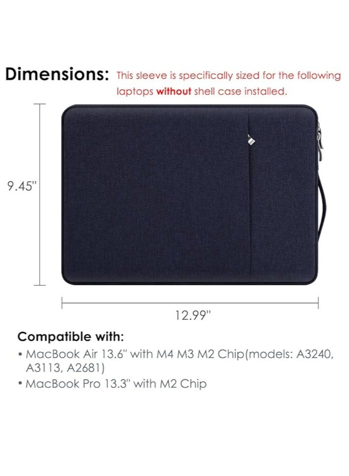 Captaintech 13-Inch Laptop Sleeve Case with Handle for 2025-2022 MacBook Air 13.6 with M4 M3 M2 Chip (A3240 u0026 A3113 u0026 A2681) u0026 for MacBook Pro 13.3(M2) Travelling Carrying Canvas Bag Protective Acce - Image 5
