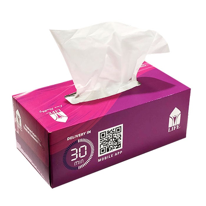 مناديل الوجه لايف 200 ورقة X2ply