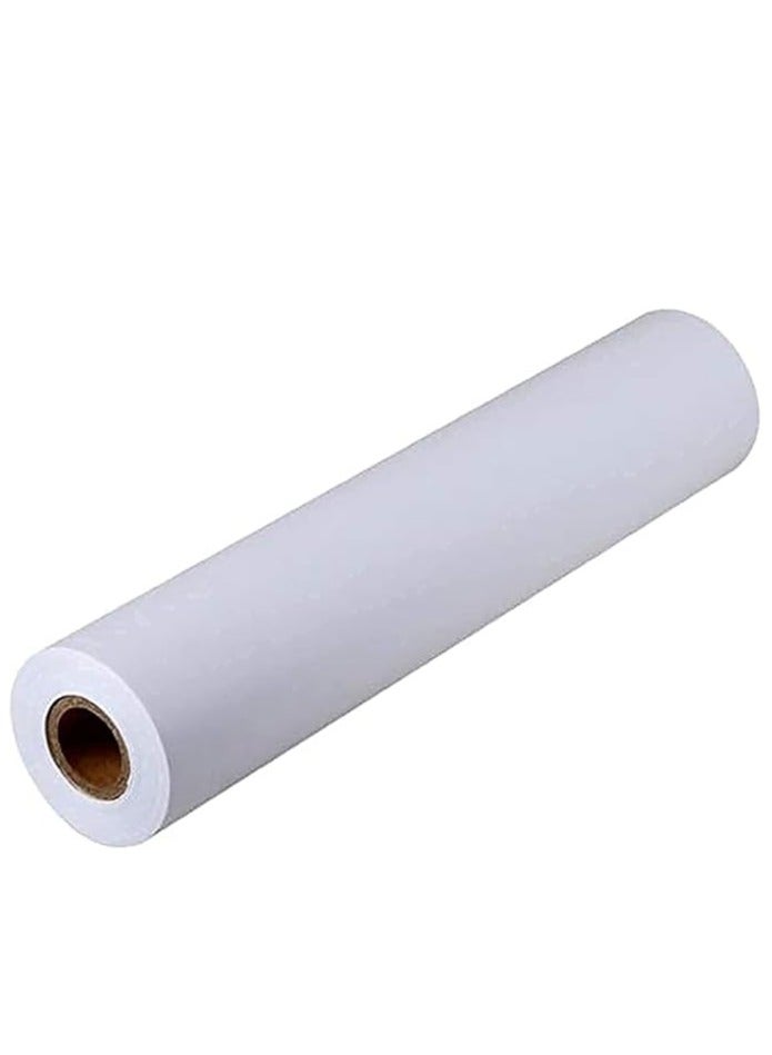 Generic Jumbo White Easel Drawing Paper Roll 44cm x 50meter 1970 inch 80gsm, Arts and Crafts Stand Rolls for Kids Students Paintings Plotter Drawings Tracings Gift Wrapping Table Cover Poster Butcher Papers - Image 1