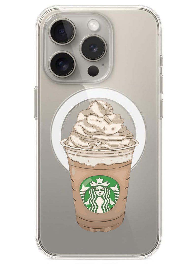 Theodor Magnetic Case for iPhone 15 Pro Max 6.7-inch Compatible with MagSafe Wireless Charging, Shockproof Phone Bumper Cover Coffee - Image 1