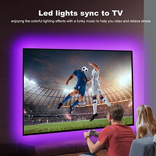 DAYBETTER TV Led Backlight 85Inch, 20ft Led Lights for TV 85-100 Inch, Led Strip Lights with Remote, Music Sync Bluetooth APP TV Light Behind, USB TV Lights for Bedroom, Mood Lighting, Gaming Room Decor - Image 3
