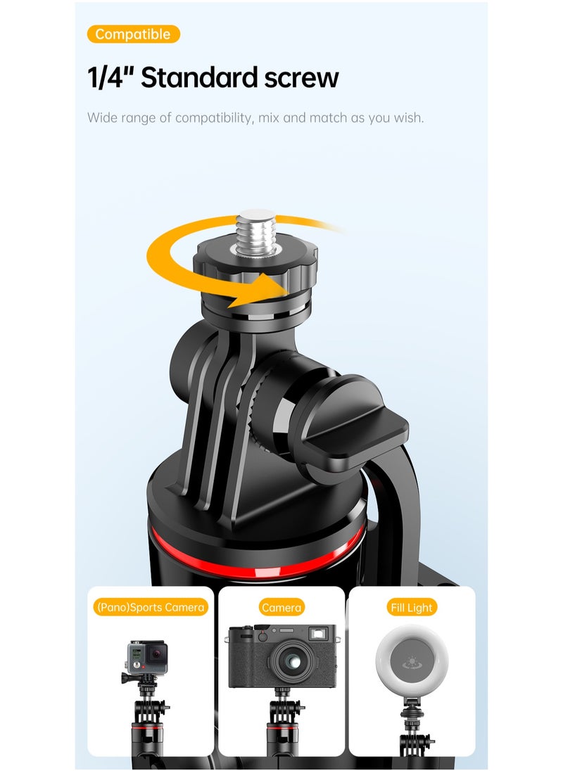 Extended handle, detachable design, multifunctional fill light, stable tripod selfie stick