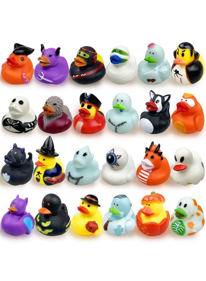 QINGQIU 24 Pack Halloween Rubber Ducks for Kids Boys Girls Toddlers Halloween Toys Halloween Party Favors Halloween Treat Bags Gifts - Image 1
