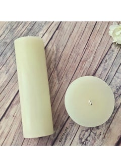 SIHIYA LIFE Set of 2 Ivory Pillar Candles| 3 x 12 inch | Unscented & Dripless Candles for Decor, Events, Restaurants | Natural Wax with Cotton Wicks | 135 hrs/candle Burn Time  - Image 4