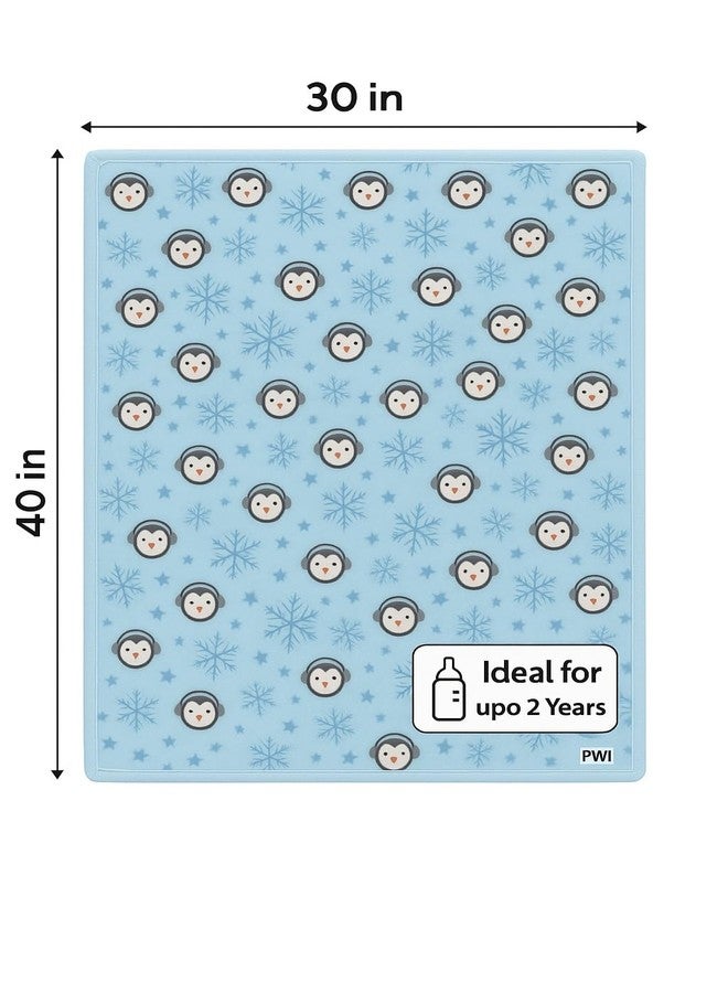 PWI Supersoft Baby Blanket Wrapper for Newborn | 30x40 inches | Lightweight AC Blanket for 0-2 Years | Ultra Soft & Skin-Friendly | Pack of 2 (Grey and Blue) - Image 3