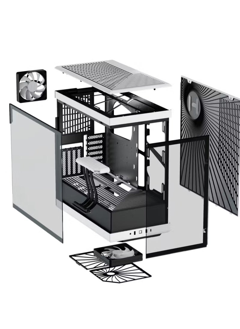 HYTE HYTE Y40 Mid-Tower S-Tier Aesthetic Case - Black/White  - Image 5
