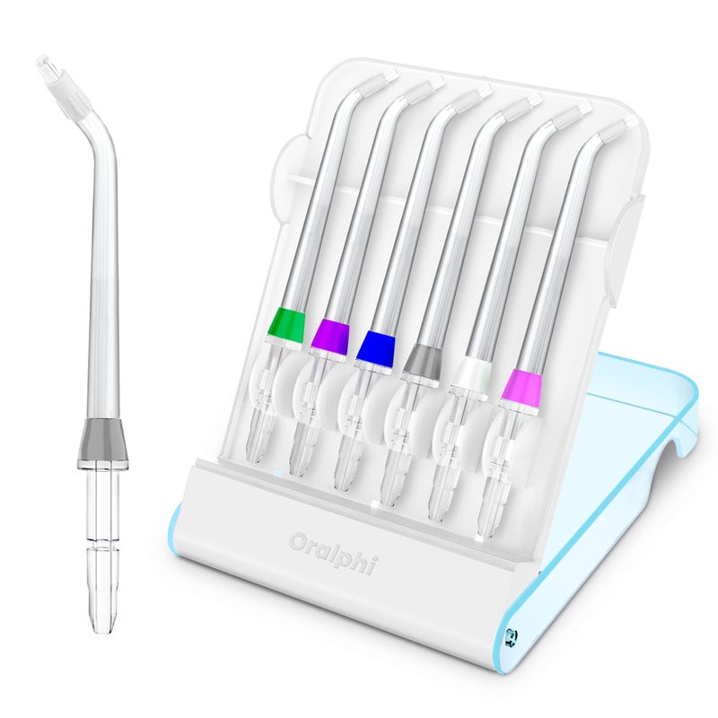 Oralphi Replacement Tips for Waterpik Water Flosser (6 Orthodontic Tips) - Image 1