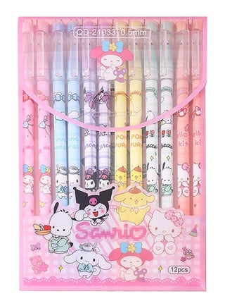 12 PCS Cartoon Sanrio Ballpoint Pens Anime Gel Ink Pen Black 0.5mm Melody Gifts Cute Kawaii Office School Supplies Set For Kid Teen Girls Students - pzsku/Z42B9935E7D9D31D47DBCZ/45/_/1701416814/ef7d96f2-4edf-49e7-b4eb-28b960d4a8ee