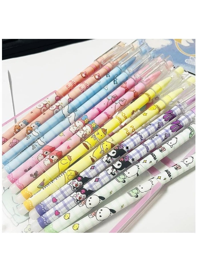 RATSAW 12 PCS Cartoon Sanrio Ballpoint Pens Anime Gel Ink Pen Black 0.5mm Melody Gifts Cute Kawaii Office School Supplies Set For Kid Teen Girls Students  - Image 5