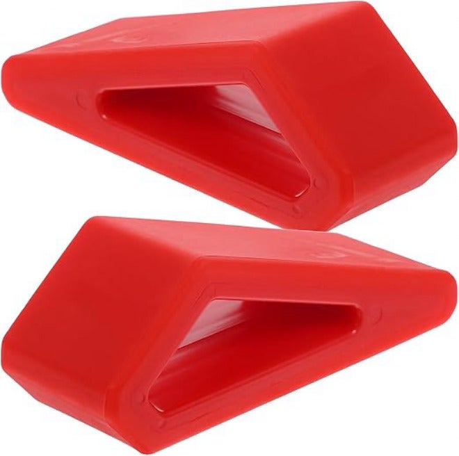 Adjustable Laptop Stand Riser 2pcs Red Mini Notebook Holder Cooling Mount Desktop Platform for Office and Home Use - Image 1