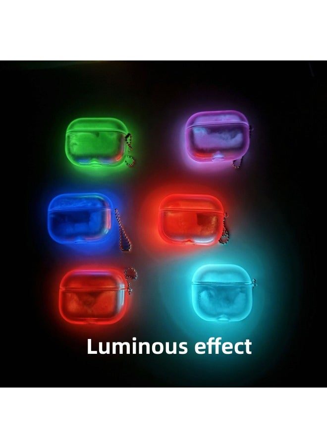 Generic - Suitable For AirPods Pro2 Liquid Luminous Quicksand Protective Cover For Apple1/2/3/4 Generation Pro Earphone Cover-Color:White-Model:Universal For Airpodspro/pro2 - Image 1