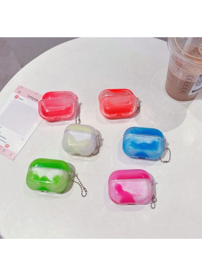 Generic - Suitable For AirPods Pro2 Liquid Luminous Quicksand Protective Cover For Apple1/2/3/4 Generation Pro Earphone Cover-Color:White-Model:Universal For Airpodspro/pro2 - Image 1