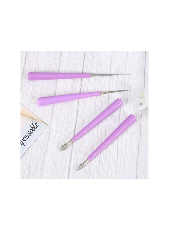 كلاراكو مجموعة مكونة من 4 قطع من ملفات الماس ذات الحبيبات المسطحة ومبرد إبرة الماس وأدوات التلميع ومكبرات فتحات الخرز - Image 5