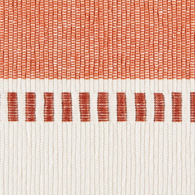 DII Dobby Stripe Woven Table Runner, 13x72 (13x77.5, Fringe Included), Burnt Orange - Image 3