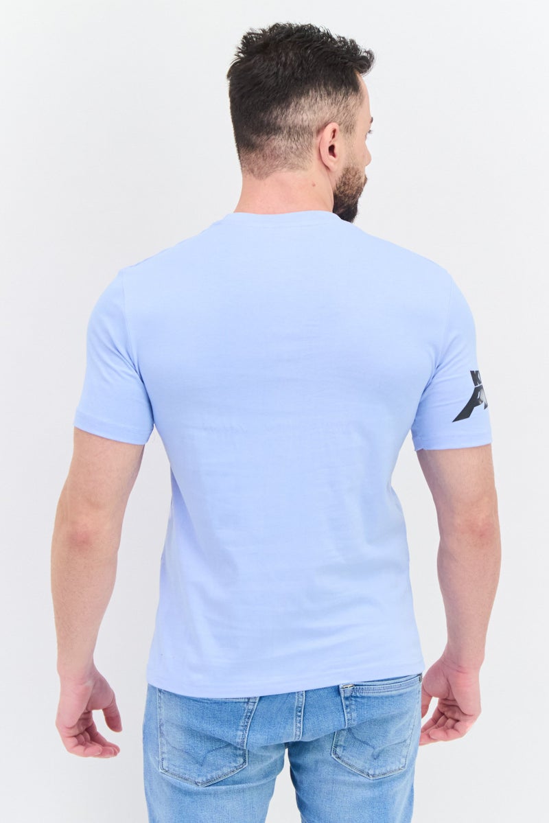 Kung Fu Panda Men Round Neck Short Sleeve Graphic Print T-Shirt, Blue Combo - Image 2