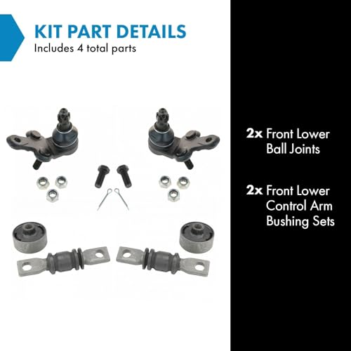 TRQ طقم تعليق أمامي TRQ مجموعة كرات المفاصل ذراع التحكم بوش متوافق مع 1992-2001 لكزس ES300 1995-2004 تويوتا أفالون كامري 1998-2003 سيينا - Image 2