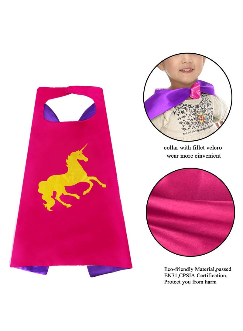 Zikra Superhero Costumes for Girls Toddlers Cloak Super Hero Cape with Rainbow TuTu Dress Little Princess Up - Image 3