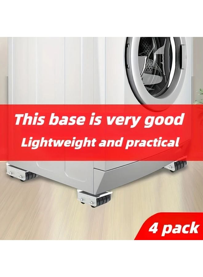 4Pcs Aluminum Alloy Sliding Base For Washing Machine Refrigerator Furniture - Image 3