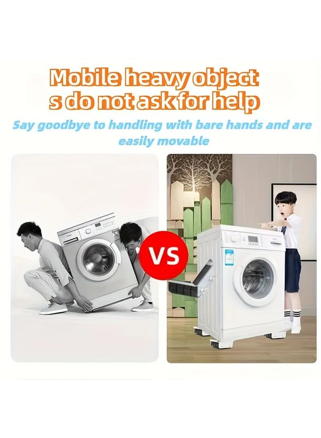 4Pcs Aluminum Alloy Sliding Base For Washing Machine Refrigerator Furniture - Image 5