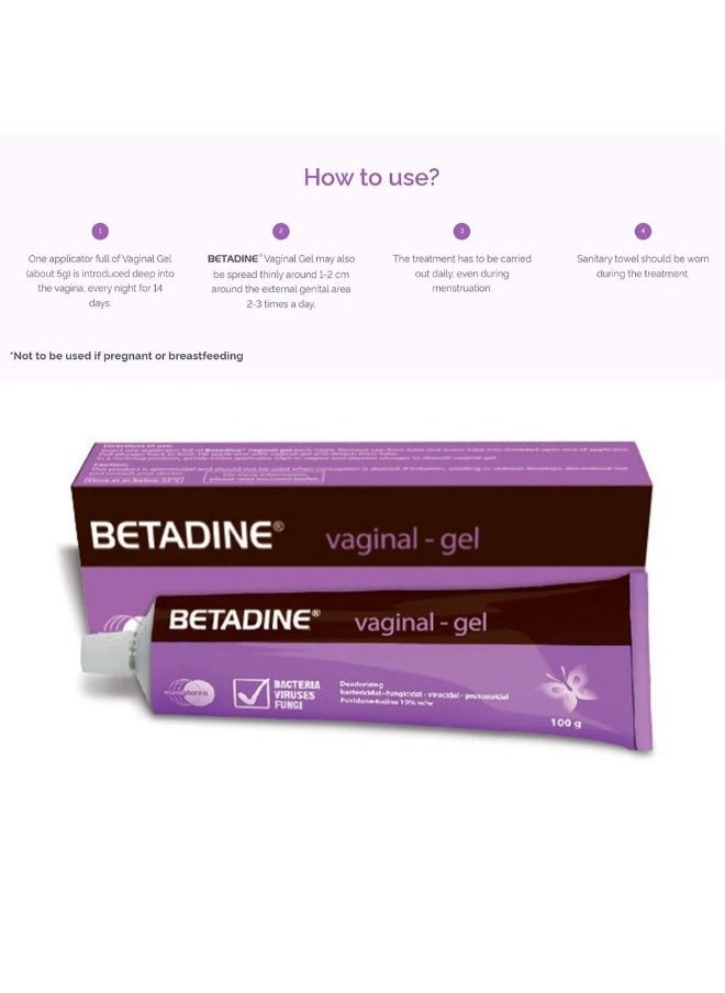 BETADINE Betadine Gel for Treatment of Infections of Women Intimate Areas 100g  - Image 4