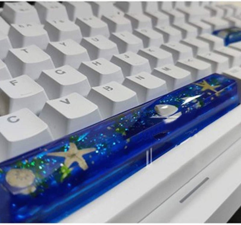 Keycaps Backlight Resin Spacebar Keycap for Switch Mechanical Keyboard Handmade Starry Sky Mount Keycap for Keyboards (Axis Body : 6.0X Color : Spacebar8) (Spacebar9 6.5x) - Image 1