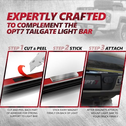 OPT7 Tailgate Light Bar Magnets, 5PCS Strong Rare-Earth Metal Neodymium Magnets Specifically Made for OPT7 Redline LED Tailgate Light Bar - Image 4