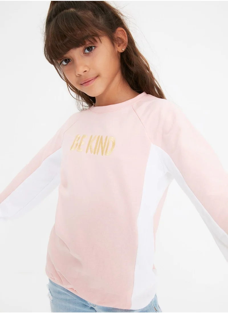 trendyol Kids Be Kind Sweatshirt