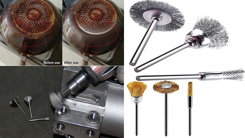DIY Crafts DIY Crafts Mix Cleaning Kit, 55, Brass/Stainless Steel Brush Curved Handle Grip, Durabl Brush Wire Brushes for Cleaning Rust, Pai (Mix Cleaning Kit, 55)  - Image 3