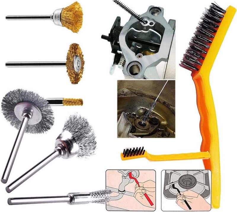 DIY Crafts DIY Crafts Mix Cleaning Kit, 55, Brass/Stainless Steel Brush Curved Handle Grip, Durabl Brush Wire Brushes for Cleaning Rust, Pai (Mix Cleaning Kit, 55)  - Image 5