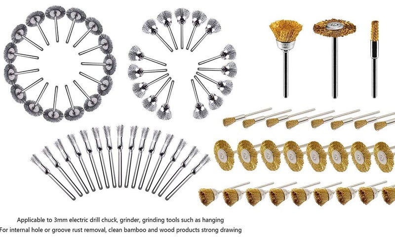 DIY Crafts DIY Crafts Mix Cleaning Kit, 55, Brass/Stainless Steel Brush Curved Handle Grip, Durabl Brush Wire Brushes for Cleaning Rust, Pai (Mix Cleaning Kit, 55)  - Image 2