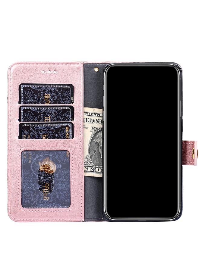 اس-توب جراب لهاتف OPPO Reno6 Pro 5G مصنوع من جلد البولي يوريثان الحراري مع حامل وفتحة للبطاقات ومحفظة وحبل تثبيت. ... - Image 4