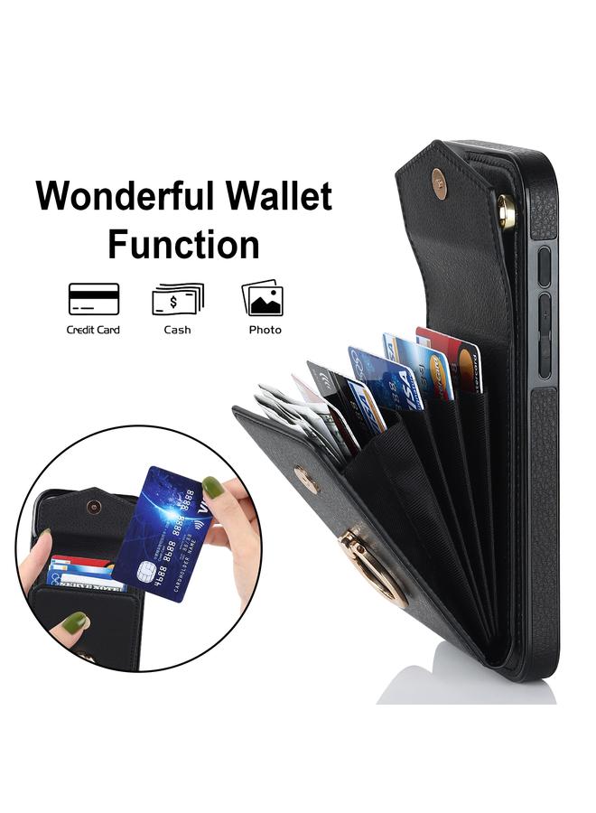 S-TOP Case For iPhone 15 Pro Ring Holder RFID Card Slot Phone Case - Image 3