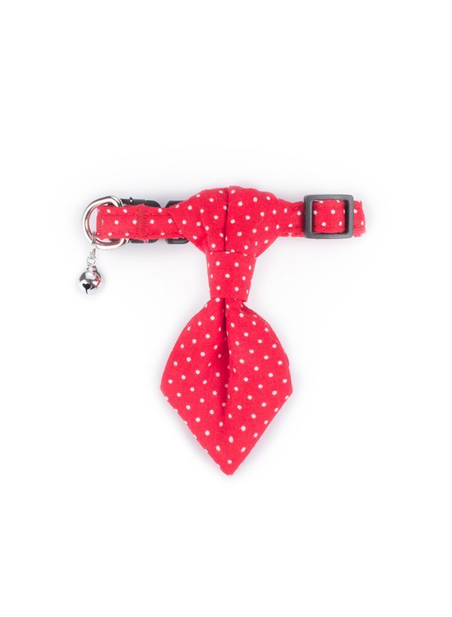 NIBEMINENT Cloth Art Dog Collar With Belt Red/White - Image 2