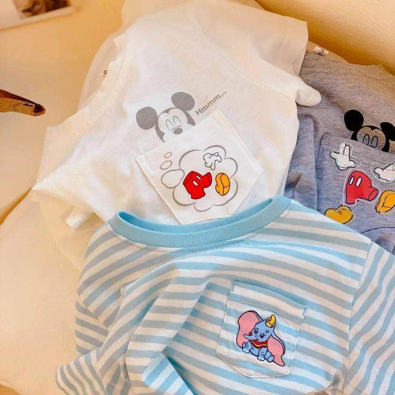 Children's Cartoon T-Shirt Striped Short Sleeve 2026 Summer - Image 1