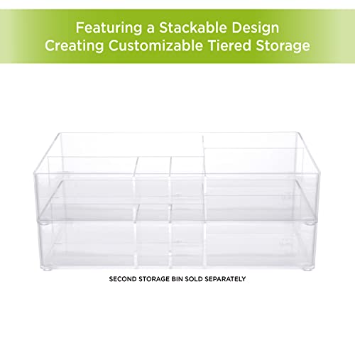 Kenney Storage Made Simple Drawer Organizer Tray 6 Compartments Clear - Image 3